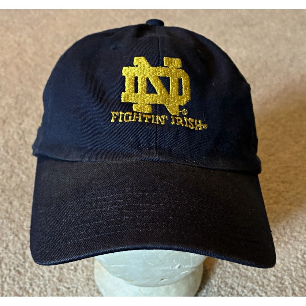 adidas Notre Dame Fighting Irish Blue Gold Embroidered Strapback Cap 75th Patch